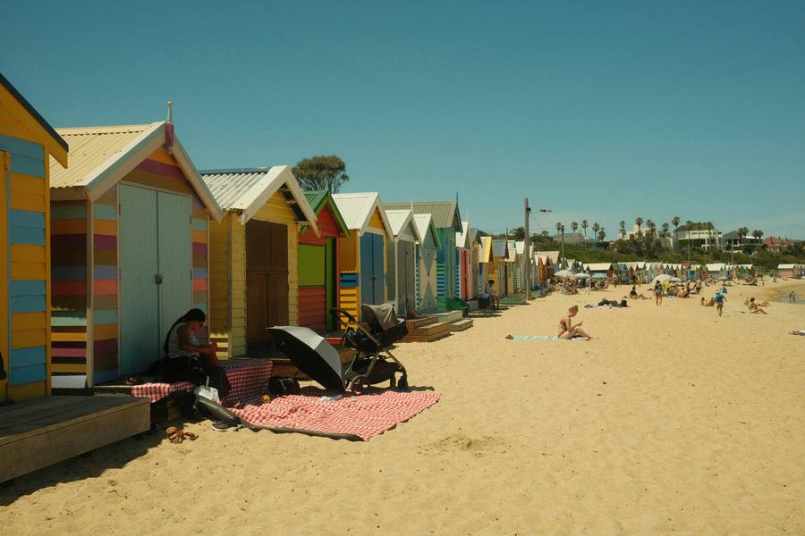 Brighton Beach bathing boxes, Melbourne Victoria